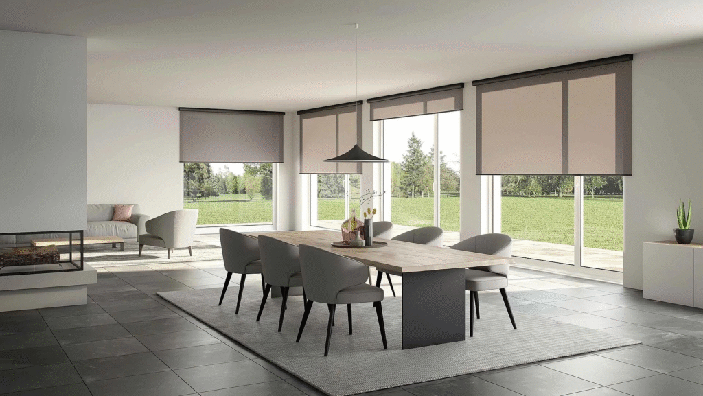 persianas enrollables sala moderna